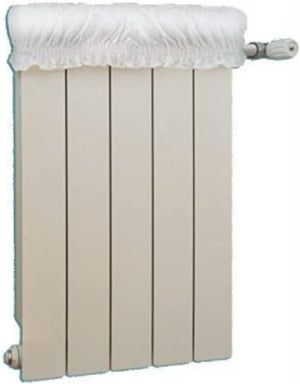 Copritermosifone Stoffa In Cotone Copricalorifero Elasticizzato Bianco 30 x 50 cm