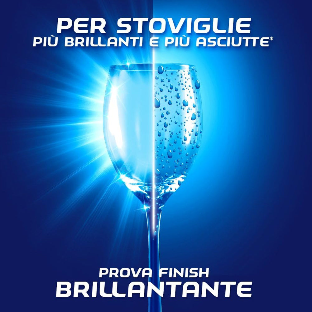 3 x 500ml Finish Brillantante Regular Piatti Brillanti Asciutti Fino 100 Lavaggi