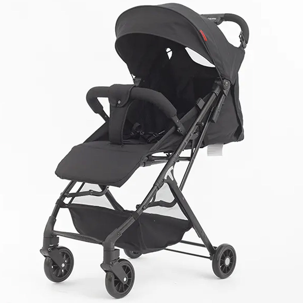 Passeggino Pro Ultra Leggero Nero Chiusura Facilitata Salvaspazio Portata 15 kg