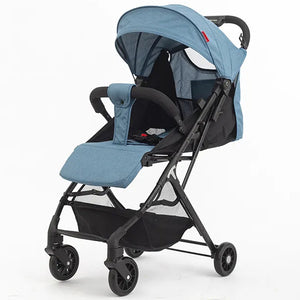 Passeggino Pro Ultra Leggero Blu Chiusura Facilitata Salvaspazio Portata 15 kg