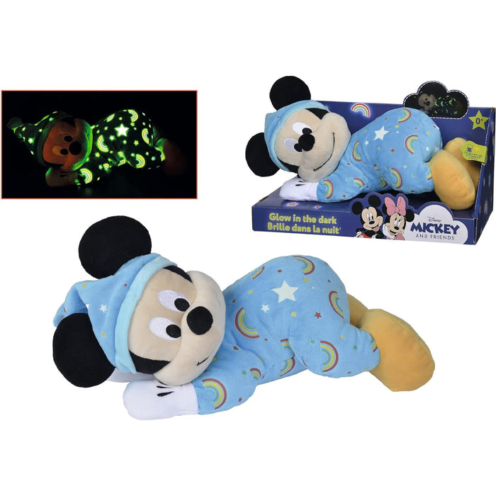 Disney Peluche Topolino Dolce Nanna con Tutina Luminescente al Buio Pupazzo