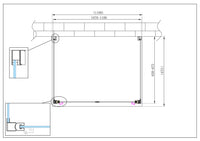 Porta battente Saloon  + 2 lati fissi box doccia 6 mm cromo 2 FISSE  65-67,5 + SALOON 107-110 