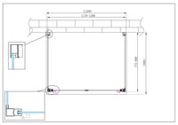 Porta battente Saloon  + 2 lati fissi box doccia 6 mm cromo 2 FISSE 77,5-80 + SALOON 117-120 