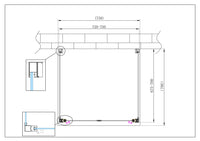 Porta battente Saloon  + 2 lati fissi box doccia 6 mm cromo 2 FISSE 67,5-70 + SALOON 72-75 