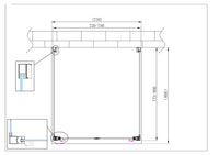 Porta battente Saloon  + 2 lati fissi box doccia 6 mm cromo 2 FISSE 77,5-80 + SALOON 72-75 