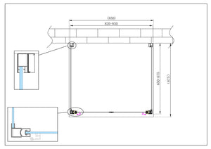 Porta battente Saloon  + 2 lati fissi box doccia 6 mm cromo 2 FISSE  65-67,5 + SALOON 82-85 