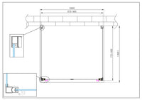 Porta battente Saloon  + 2 lati fissi box doccia 6 mm cromo 2 FISSE 77,5-80 + SALOON 87-90 