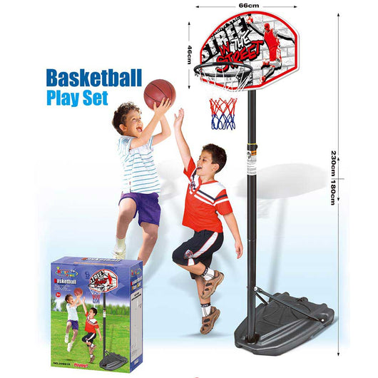 Basket Canestro Piantana Per Bambini Altezza Regolabile 230cm Base Riempibile