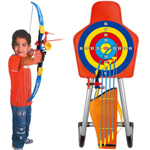 Set Arciere Per Bambini Con Arco 4 Frecce Mirino Laser Bersaglio E Portafrecce