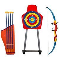 Set Arciere Per Bambini Con Arco 4 Frecce Mirino Laser Bersaglio E Portafrecce