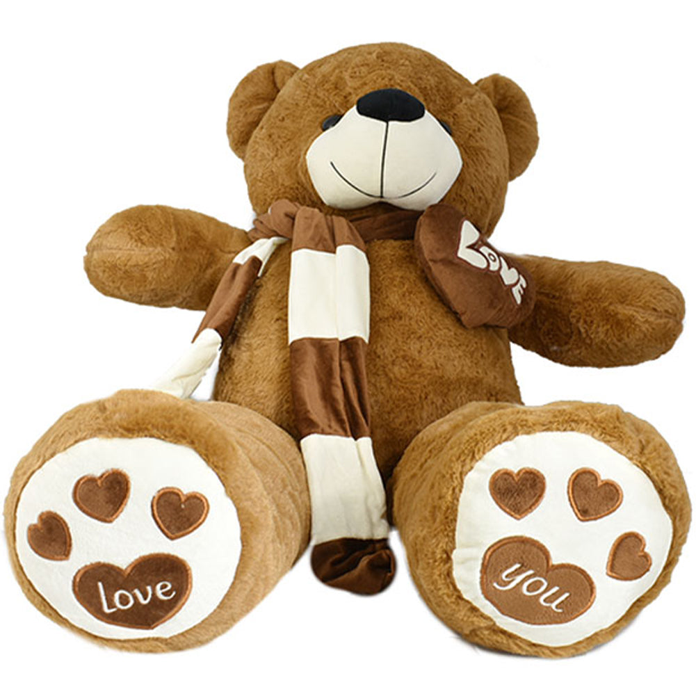 Peluche Orso Orsacchiotto Alto 80cm Pupazzo Bambini Orsacchiotto Morbido Marrone