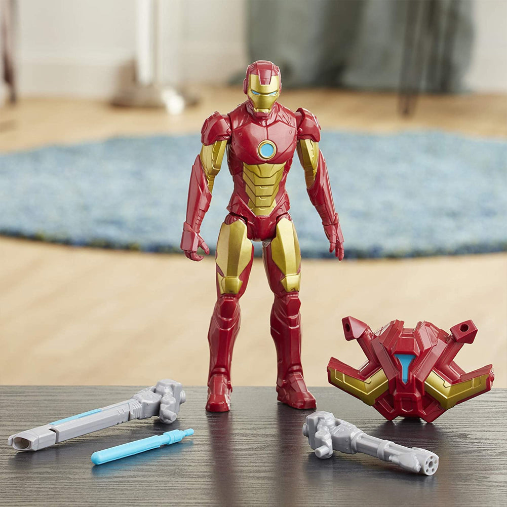 Avengers Iron Man Personaggio Giocattolo Action Figure 30cm e Blaster Titan Hero