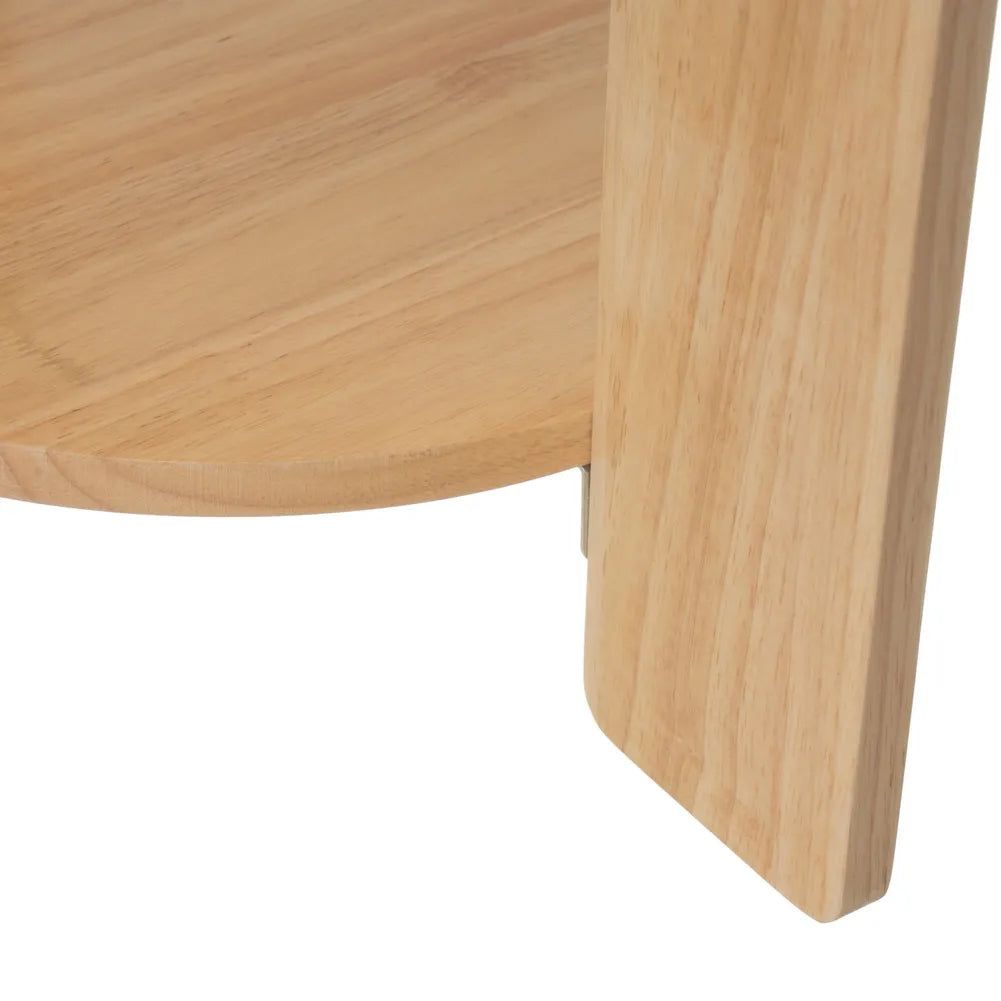 Tavolino Basso Legno Soggiorno 2 Ripiani Design Nordico Salvaspazio 58x58x35cm