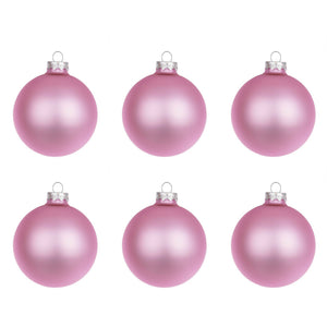 Pallina di Natale Rosa Opaco in Vetro Addobbi Albero Diametro: 80 mm