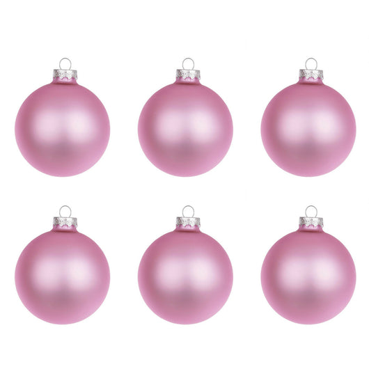 Pallina di Natale Rosa Opaco in Vetro Addobbi Albero Diametro: 80 mm