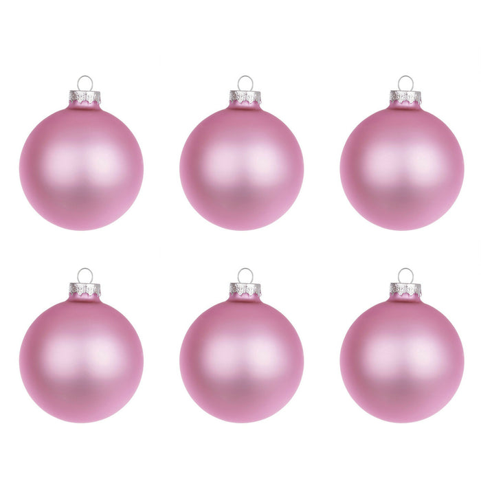 Pallina di Natale Rosa Opaco in Vetro Addobbi Albero Diametro: 80 mm