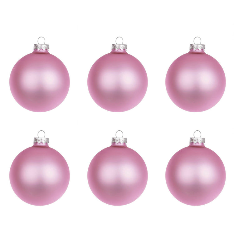 Pallina di Natale Rosa Opaco in Vetro Addobbi Albero Diametro: 80 mm