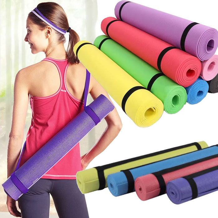 Tappetino Yoga Antiscivolo 173 x 61 cm Ideale x Palestra Fitness 4 colori ass.