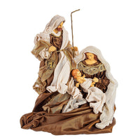 Natività Statue Presepe in Tessuto Bronzo 38 cm Gesu Madonna Giuseppe