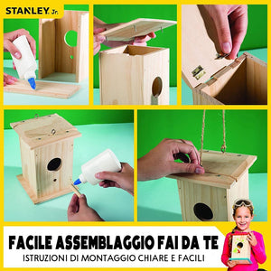 Stanley Jr. Tall Birdhouse Kit Costruzione Casetta Uccelli in Legno Mangiatoia