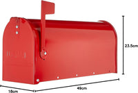 CASSETTA POSTALE SERIE AMERICA COLOR ROSSO  L17xP48xH22 cm