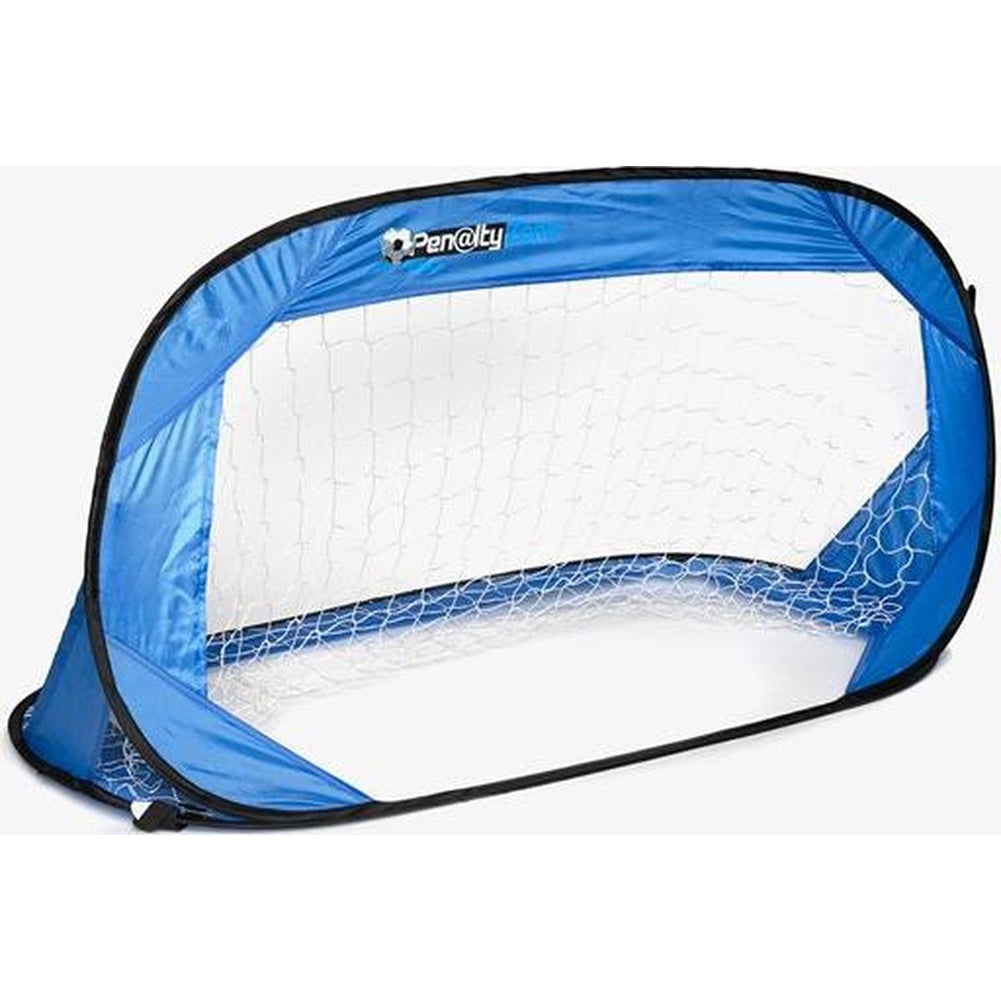 Porta Da Calcio Apertura Pop-Up 122x66cm Sport Esterno Calcetto Blu Penalty Zone