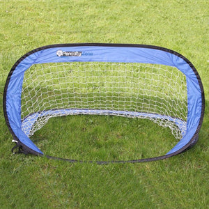 Porta Da Calcio Apertura Pop-Up 122x66cm Sport Esterno Calcetto Blu Penalty Zone