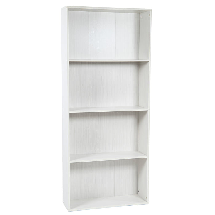 Beth - libreria in legno a 4 ripiani -  73x24x170h cm bianco