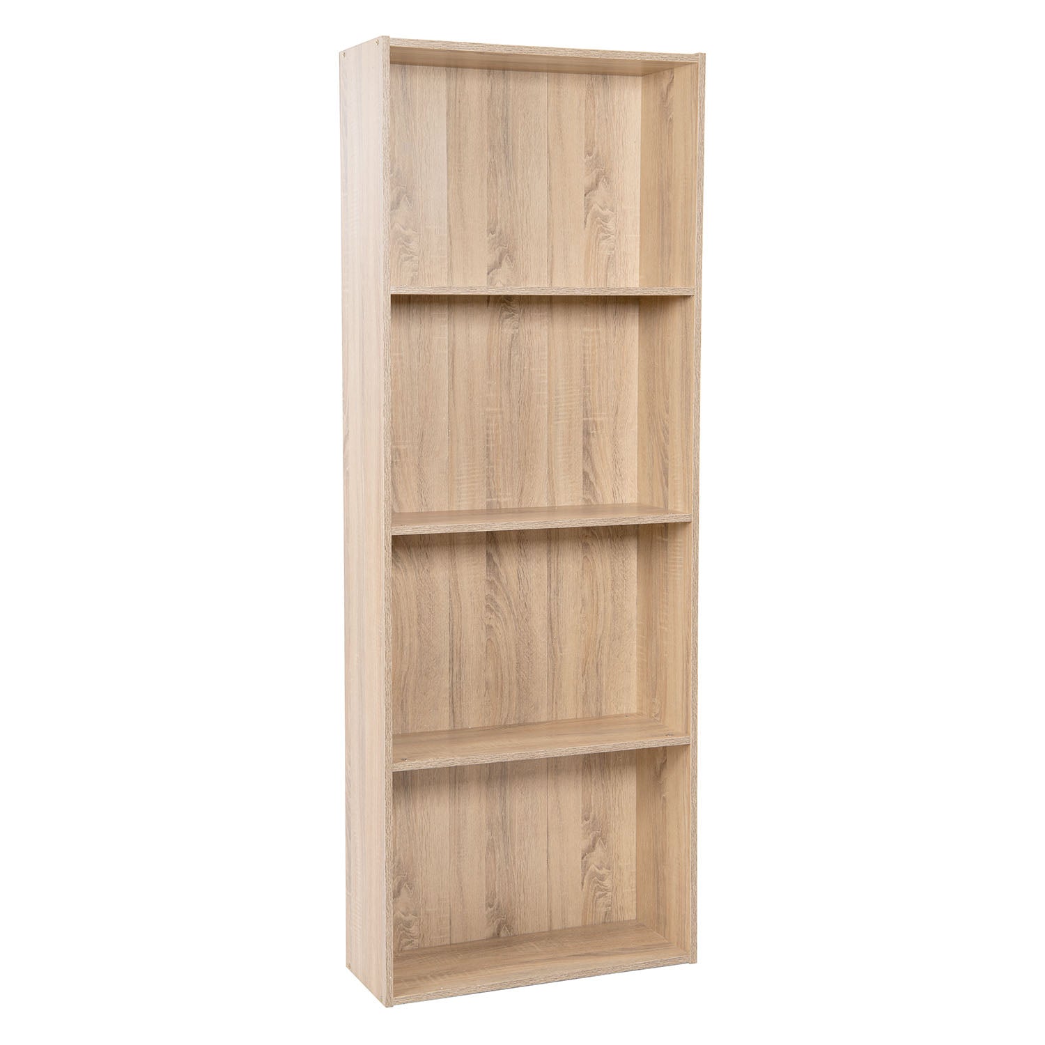 Beth - libreria in legno a 4 ripiani -  73x24x170h cm marrone