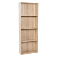 Beth - libreria in legno a 4 ripiani -  73x24x170h cm marrone