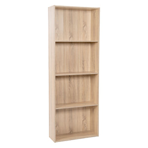 Beth - libreria in legno a 4 ripiani -  73x24x170h cm marrone