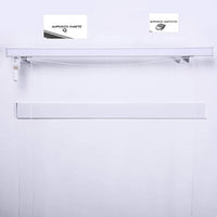 Bastone Binario per Tenda A Pacchetto A Vetro a 2 Calate in Alluminio Bianco Lungh. 50 CM Comando a SX, attacco soffitto