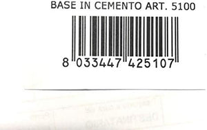 ANDRYS - Base in Cemento con Foro per Tubo 6 cm Diametro, Peso 25 Kg, 38 x 38 x 16 cm 