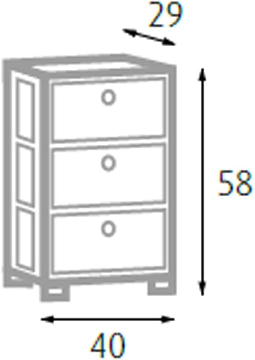 C656733 - CASSETTIERA 3 CASSETTI