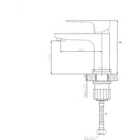 MISCELATORE MONOCOMANDO RUBINETTO LAVABO NERO OPACO SERIE FLAT FERIDRAS