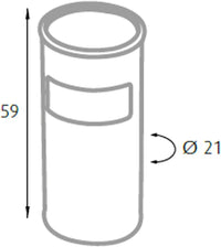 Posacenere in acciaio H 59 cm diametro 21 cm P1407047
