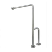 Barra di sostegno maniglione a parete bagno disabili inox lucido nofer 15204.B