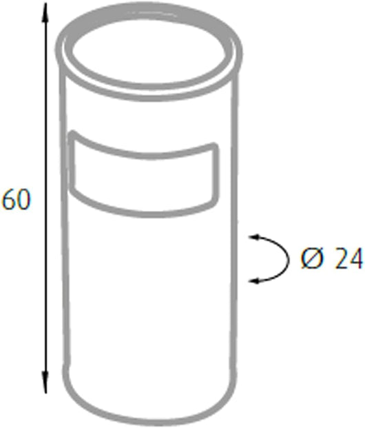 Posacenere in acciaio H 60 cm diametro 24 cm P1407049