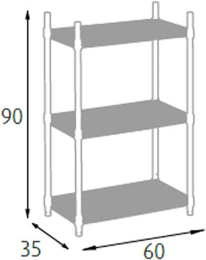 S1775001 - Scaffale cromato 3 piani