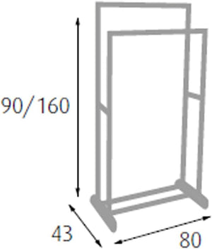 S1407131 - Stender doppio con ruote