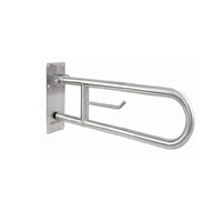 Barra pieghevole disabili ribaltabile con portarotolo inox satinato 60 cm