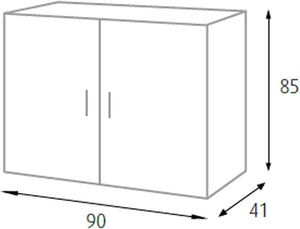 A1505007 - Mobile bianco 2 ante H 85 cm