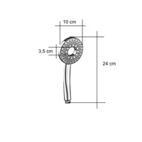 Doccia doccetta cromata con foro, anticalcare design tondo moderno