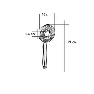 Doccia doccetta cromata con foro, anticalcare design tondo moderno