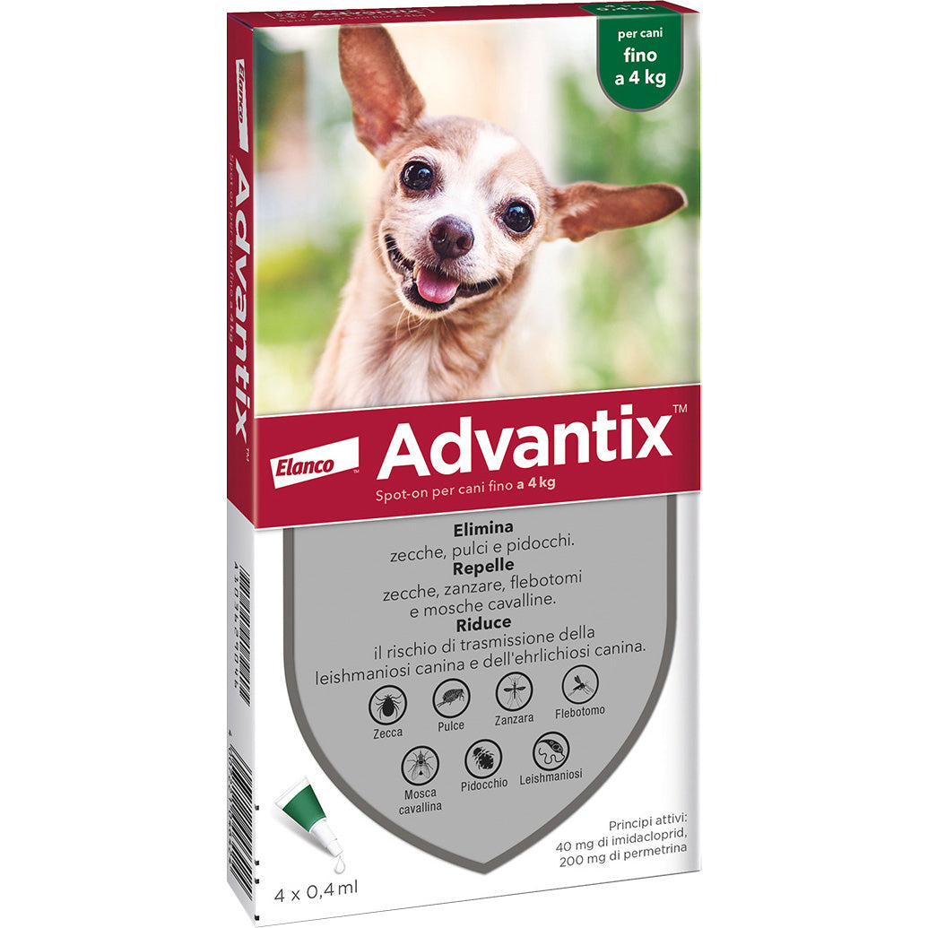 BAYER ADVANTIX 6P. SPOT ONCANI KG.0-4  PZ 1 