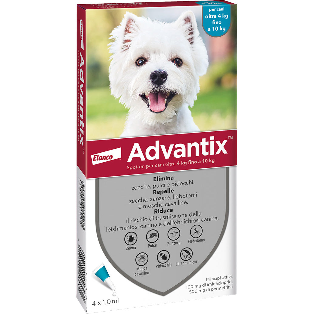 BAYER ADVANTIX 6P. SPOT ONCANI KG. 4-10  PZ 1 