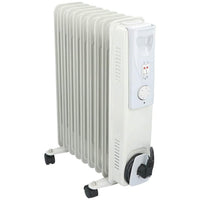 Stufa Termosifone ad Olio 9 Elementi 2000W Termostato Regolabile e Ruote Alpina