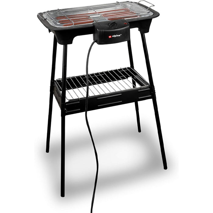 Barbecue Elettrico 2 in 1 Interno Esterno BBQ Bistecchiera 2000W con Termostato