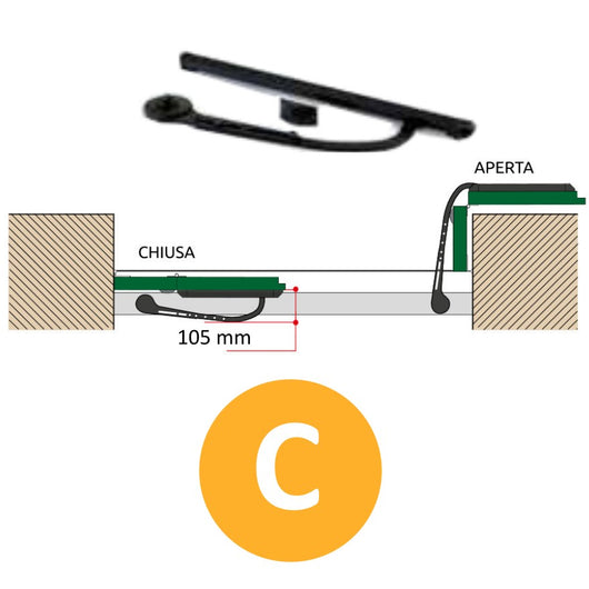 Kit automazione completo per scuro, persiana, vicentina doppia anta larghezza 2000 mm