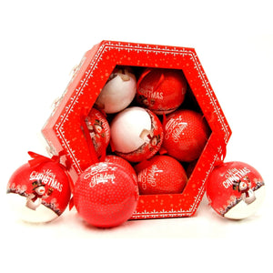Set 7 sfere natalizie con stampe decorative assortite
